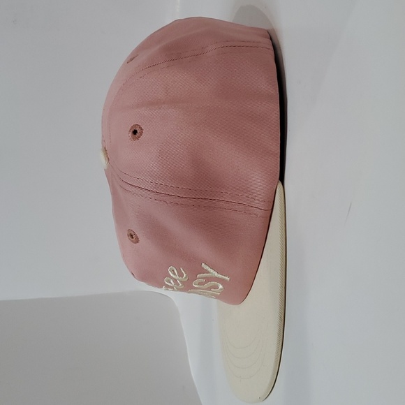 Free & Easy Adult Unisex Two Tone Pink Ivory Snapback Cap Hat - Picture 4 of 9